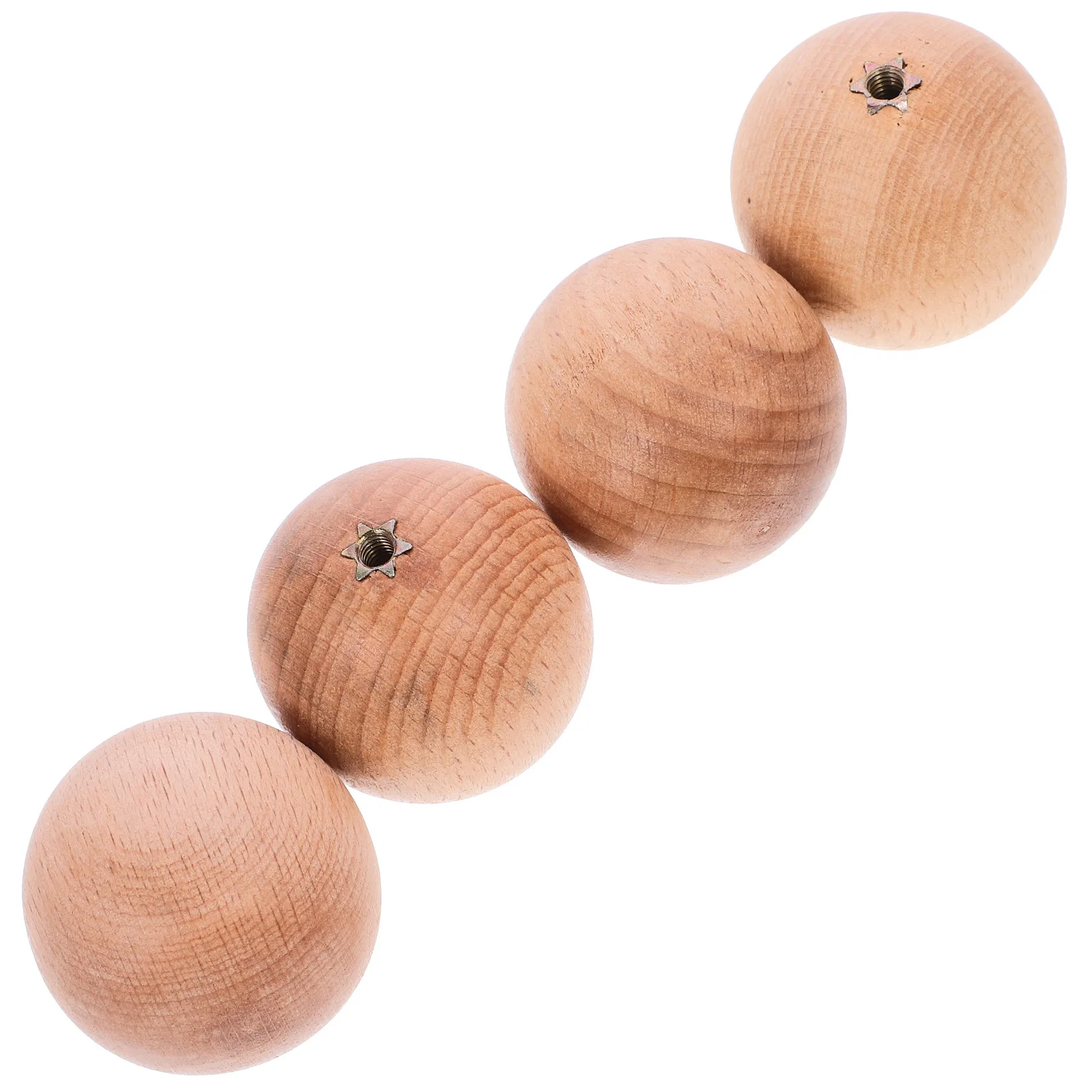 

4 pcs Wooden Ball Knobs Wood Cabinet Drawer Pull Handle For Kitchen Bathroom Closet Furniture Diy Craft Projects Multipurpose