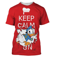 2025 Summer Disney Donald Duck Anime Cool 3D Printed Short Sleeved T-Shirt Casual Daily Neutral Clothing Suitable For Children