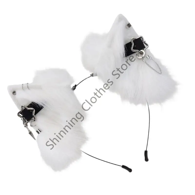 M68A morbida peluche per gatti auricolari per bambini e adulti Accessorio per foto costumi