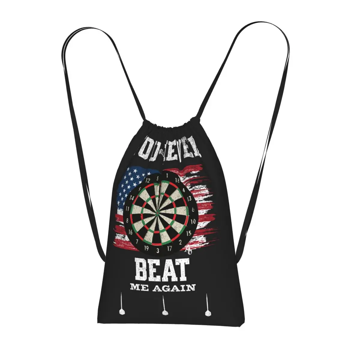 Dart Board Arrow Target Drawstring Backpack Sports Gym Bag Lightweight Foldable Storage Drawstring Bag for Men Women