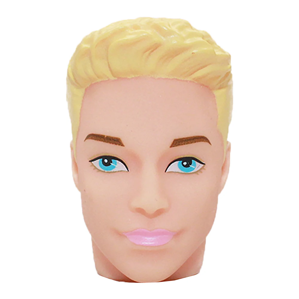 NK Hot Sell 1 Pcs Newest Doll Head Yellow Hair Male Doll Head For Ken Doll Accessories For 1/6 DIY Doll Children Toy Gift