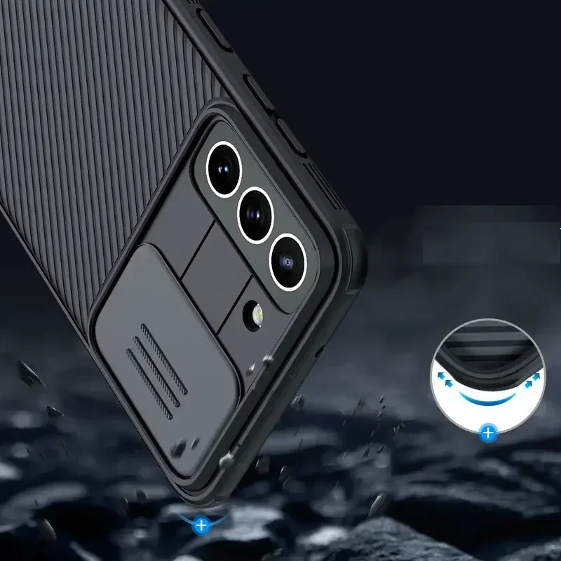 For Samsung Galaxy S24 S23 S22 Plus S20 Ultra S21 S25 FE Case Nillkin CamShield Camera Lens Protect Cover S25 S23 S24 S22 Cases