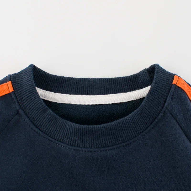 Fleece Sweatshirt Boys 2025 Winter New Fashion Kids Hoodies Children's Letter Long Sleeve Warm Jumper Top Boy Dropship 2-9Y image 2