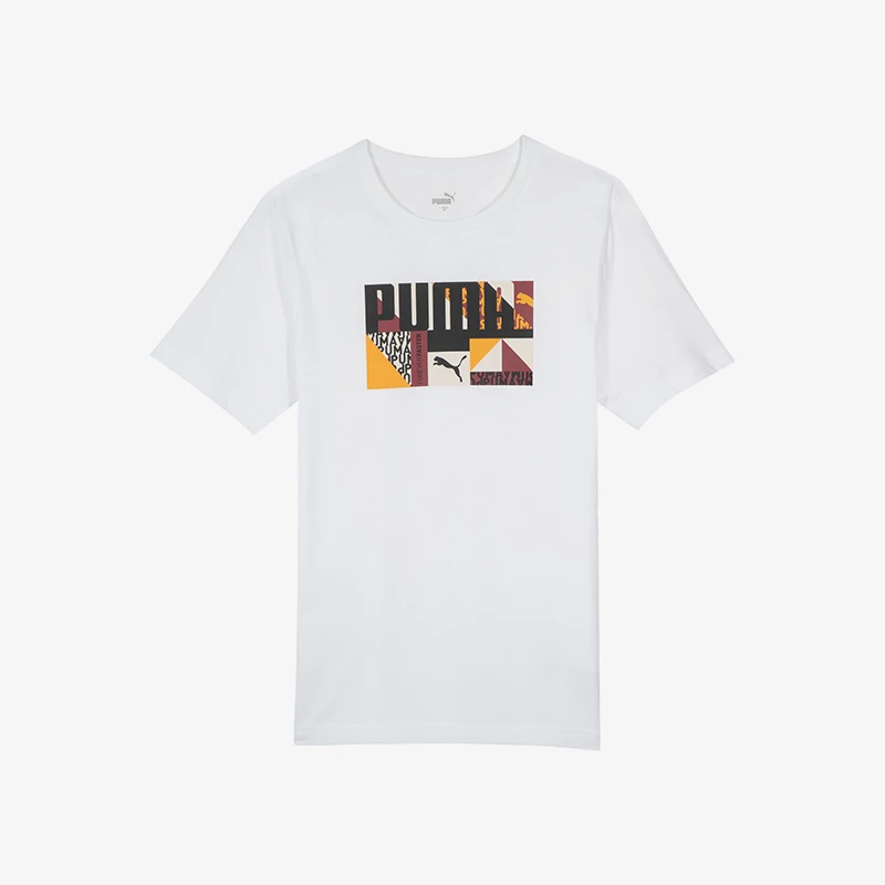 Puma genuine classic men's casual fashion trend printed round neck loose knit short sleeved T-shirt 686380-02