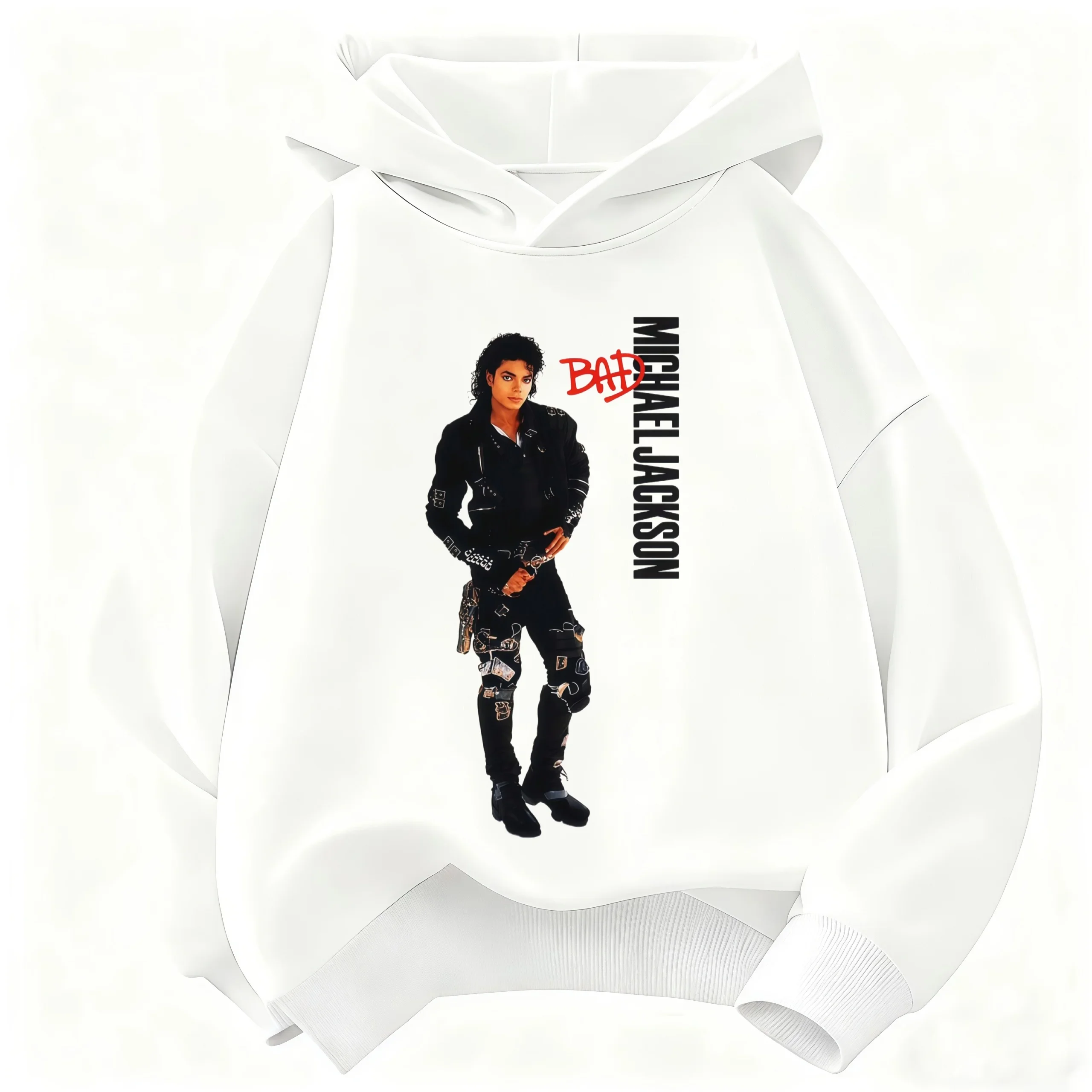 Cool 2027 Kids Hoodie Michael Jackson Print Warm Autumn/Winter Retro-Style Pop Icon Graphic Sweatshirt for Boys and Girls