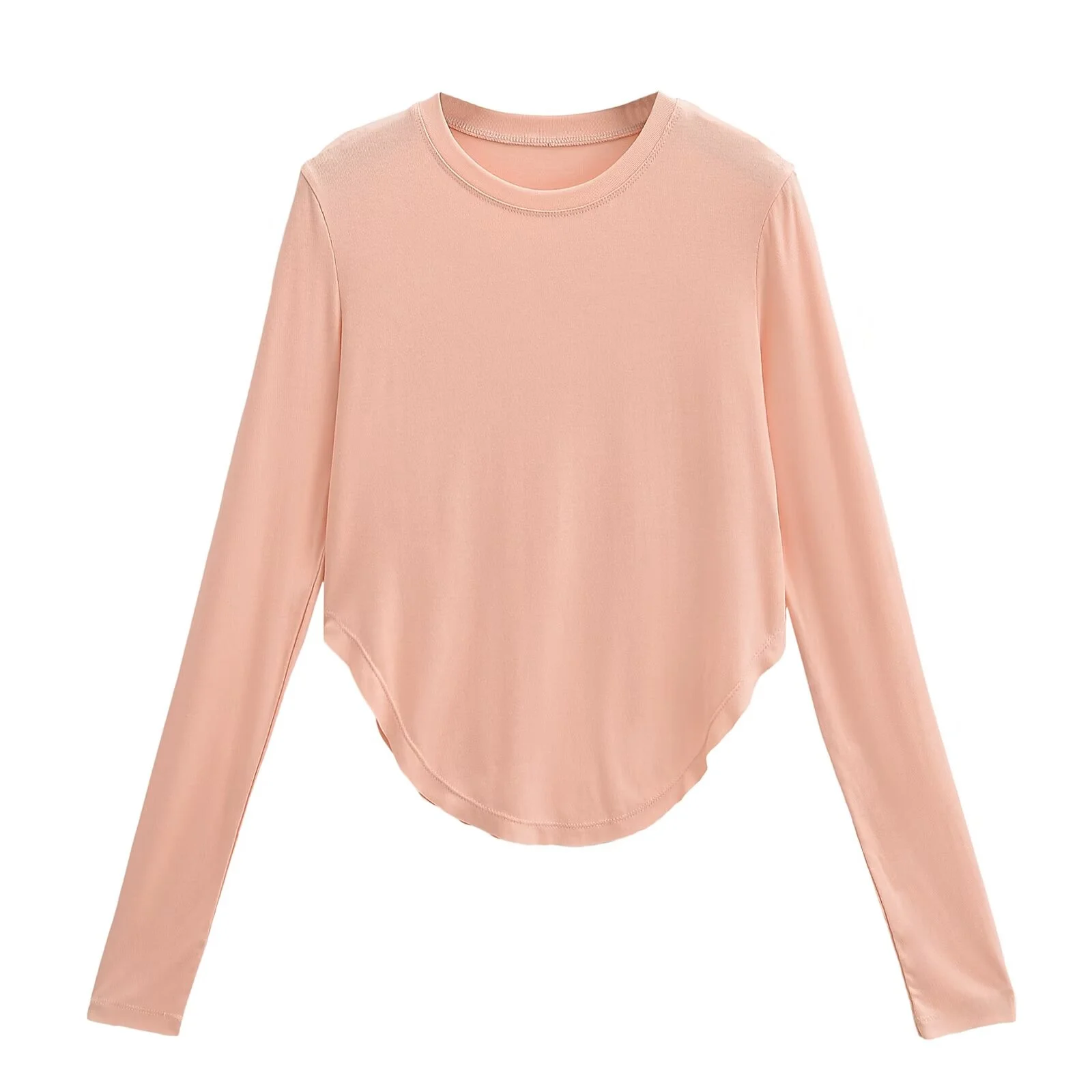 Slim Fit Street Sle Long Sve T-shirt Dames Arc Bot Zoom Losse dunne sportkleding Zonbescherming Top Casual irt