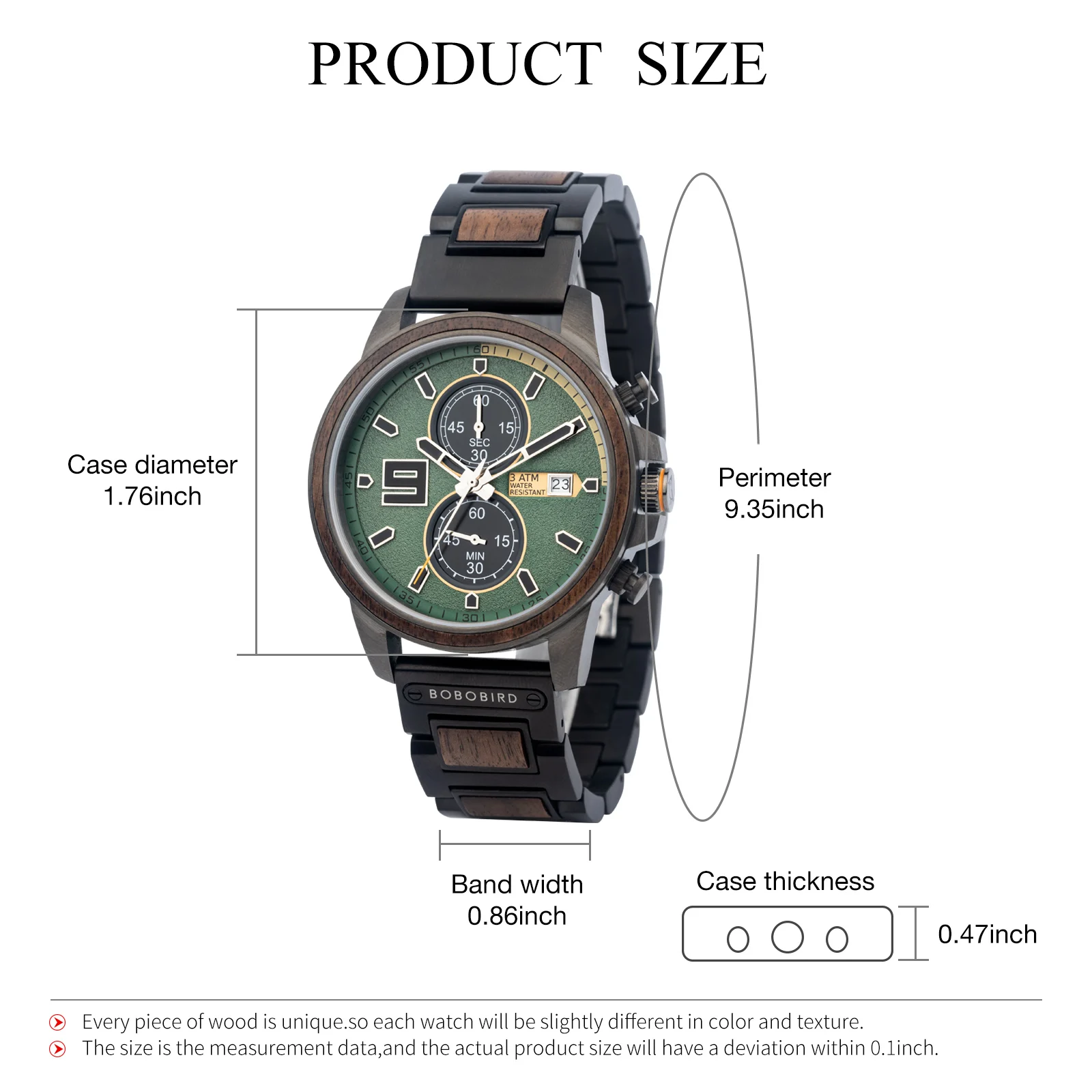 Wood Watch Men BOBOBIRD New Top Luxury Fashion Japanese Quartz Movement Military Style Multi-function Wristwatch Great Gift Box