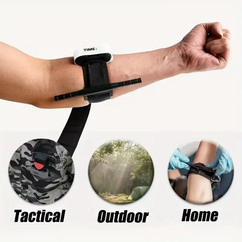 Tactical 75cm Tourniquet Emergency Strap Single Handed Medical First Aid Equipment for Hiking Camping Travel Outdoor Sports
