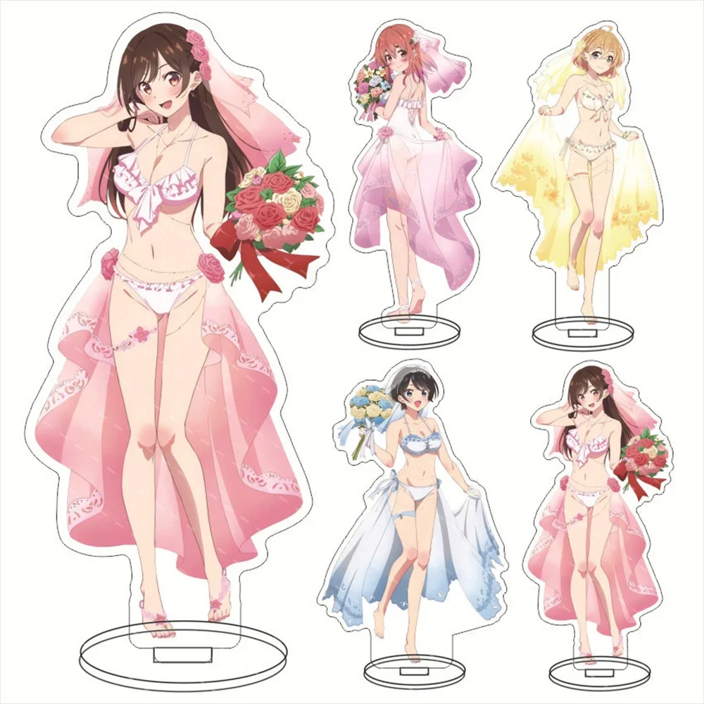 15CM Charm Anime Rent A Girlfriend Acrylic Acrylic Stand  Model Cosplay Characters Ornament Accesorios Goods Collection Gifts