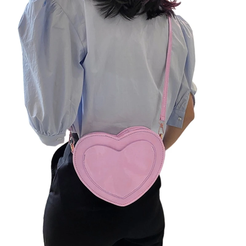 

Trendy Heart Shaped Bag Eye Catching and Versatile PU Shoulder Crossbody Bags