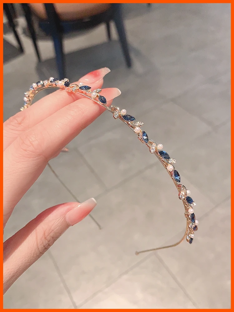 ブルーダイヤモンドヘアバンド-レディース-夏用-アウトドア-多用途ヘアバンド-2025年新作-フリンジヘアスタイリング-ヘアアクセサリー-エレガント-小さなオーディエンス向け