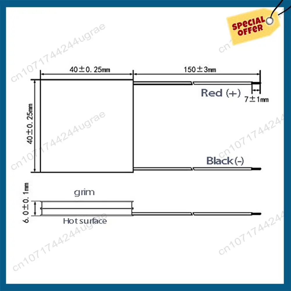 

-A15I Преобразование тепловой энергии в электрический энергетический обогреватель, охладитель TEC2-19008, 12 В, 8 А, 40X40 мм