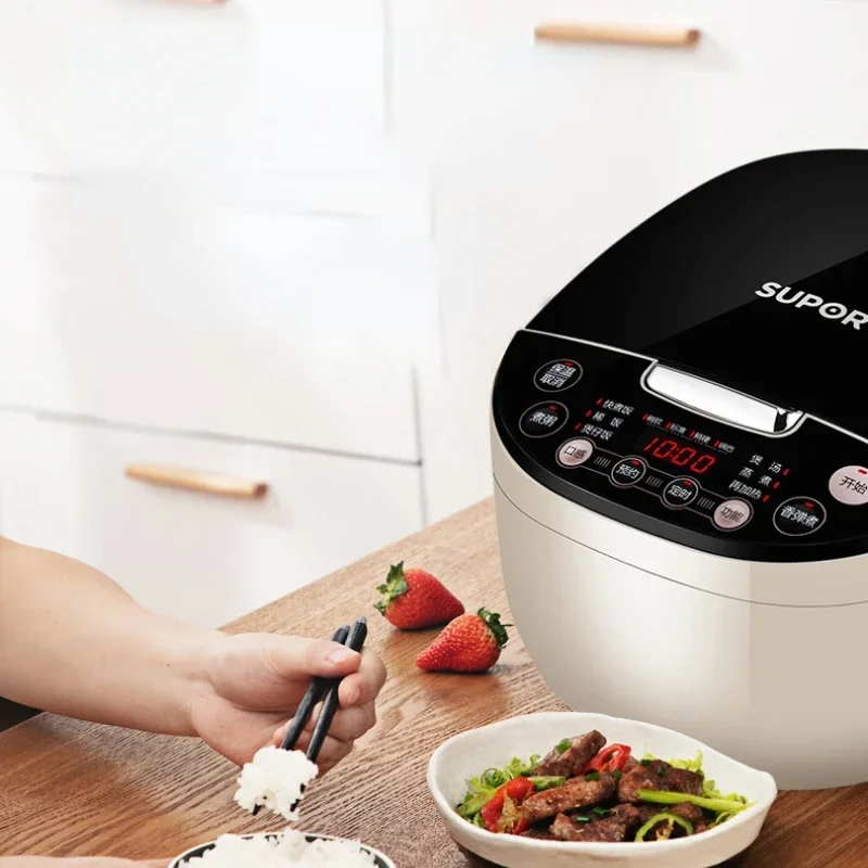 Rice Cooker Household 4-Person Multi-Functional Intelligent 4L Rice Cooker Large Capacity Soup Cooking Dual-Use