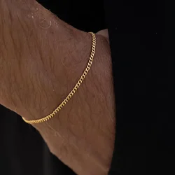 gioielli da uomo Bracciale in titanio Tendenza moda del nuovo braccialetto a catena cubana personalizzato Impermeabile non perdere il colore Accessori