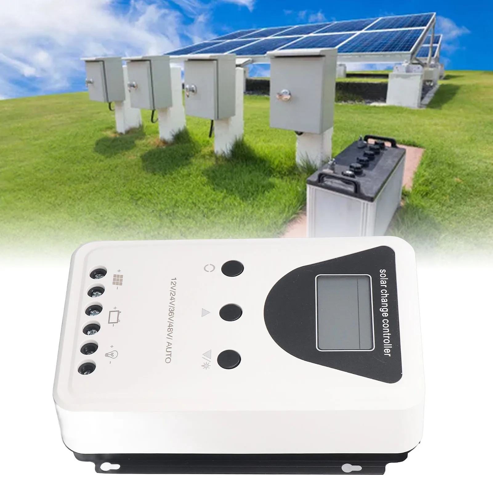 

Solar Controller Solar Controller PWM Automatic Detection System Safe Charging Solar Panel Regulator