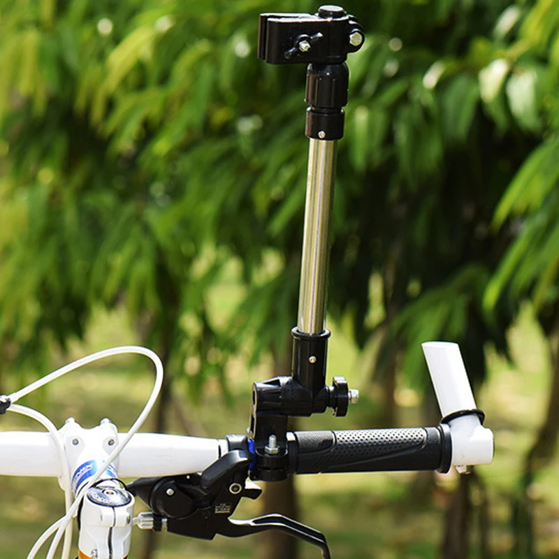 360° Rotatable Umbrella Holder Stainless Steel Connector for Wheelchair Bicycle Stroller Rain Gear Accessory view 5