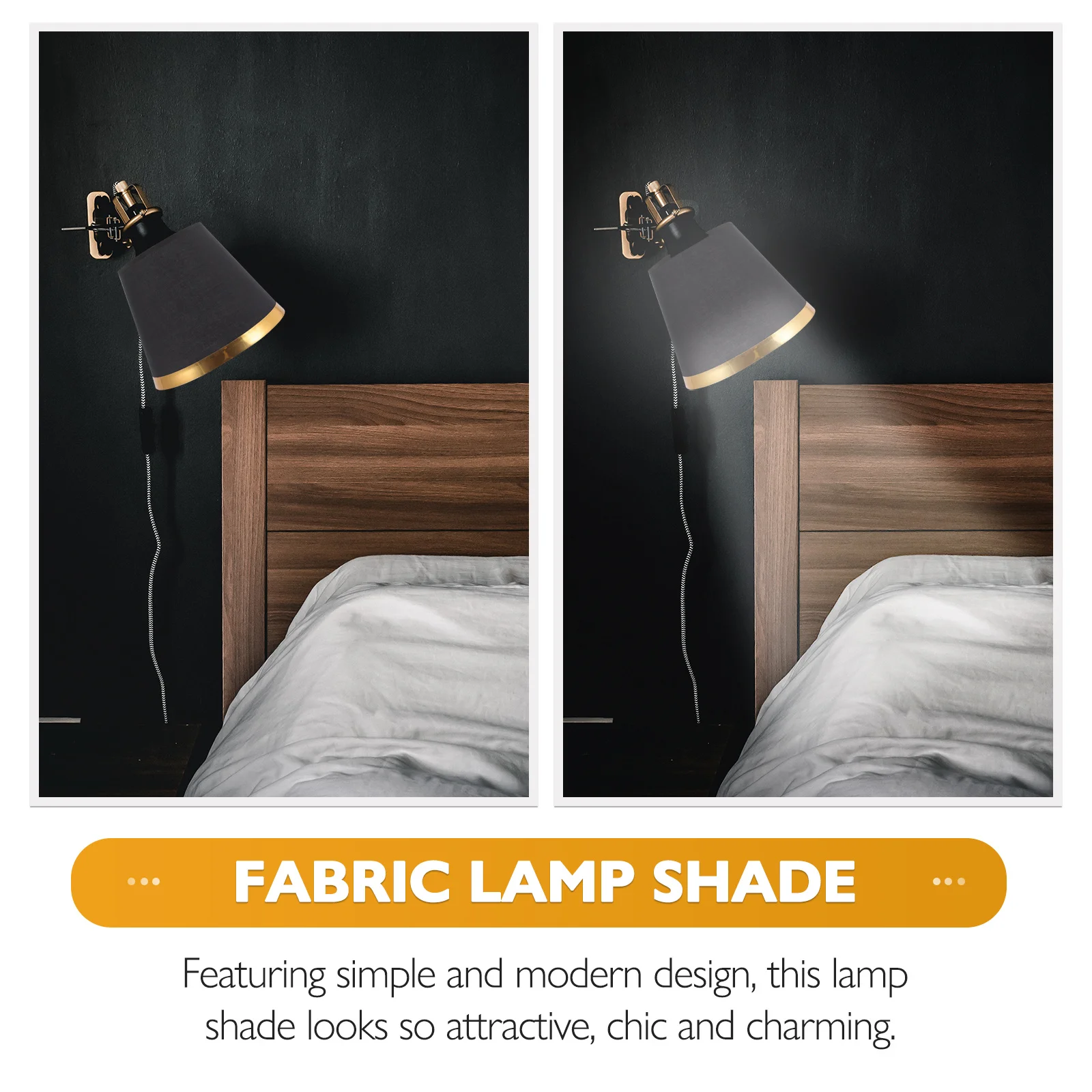 

Decorative Fabric Lamp Shade Drum Shape for Bedroom Living Room Table Floor Lamp Fixture Accessory