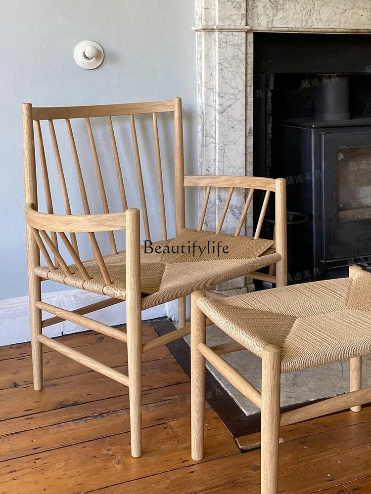 

yj5Leisure Backrest Retro Rattan Chair Balcony Lazy Bone Chair Chinese Style