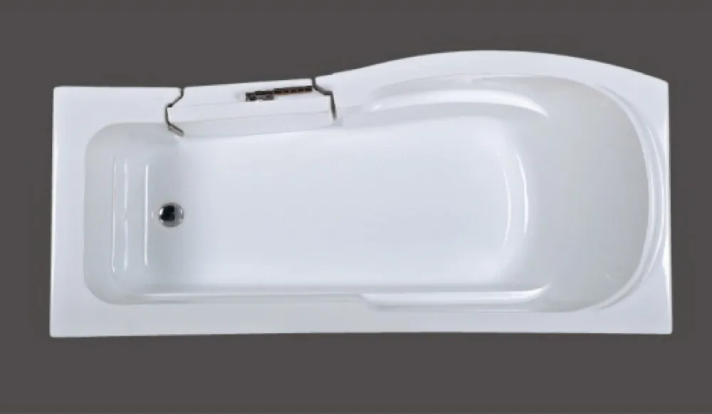 Modern White Acrylic Rectangle Disabled Walk In Bathtub With Door One Person Soaking Tub 1.8m Length For Hotel Old People Use