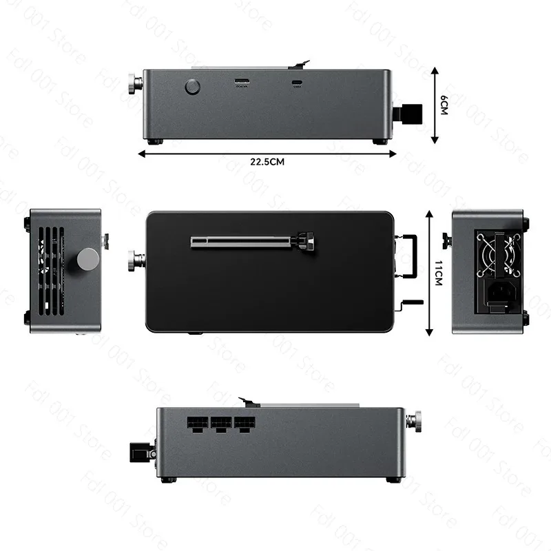 For AG02 Graphics Card Docking Station: OCulink USB4 interface, reverse power supply 100W, built-in 800W power supply