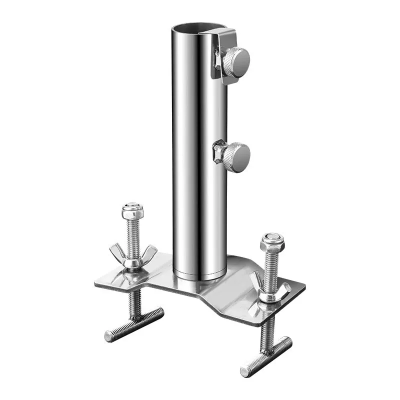 Heavy Duty Stainless Steel Umbrella Fixer Deck Mount Fishing Umbrella Bracket No Drill Windproof Fishing Umbrella Holder