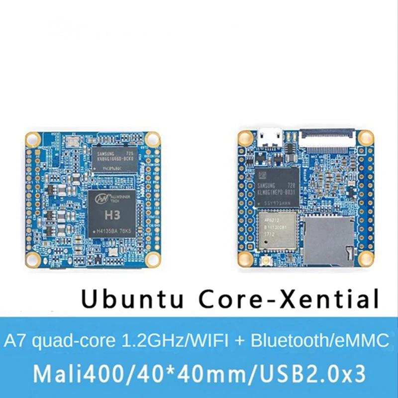 บอร์ดพัฒนา1ชุดแผงวงจร IOT 512MB แรม WiFi และบลูทูธ8GB eMMC ALLWINNER H3 quad-core Cortex-A7 ubuntucore