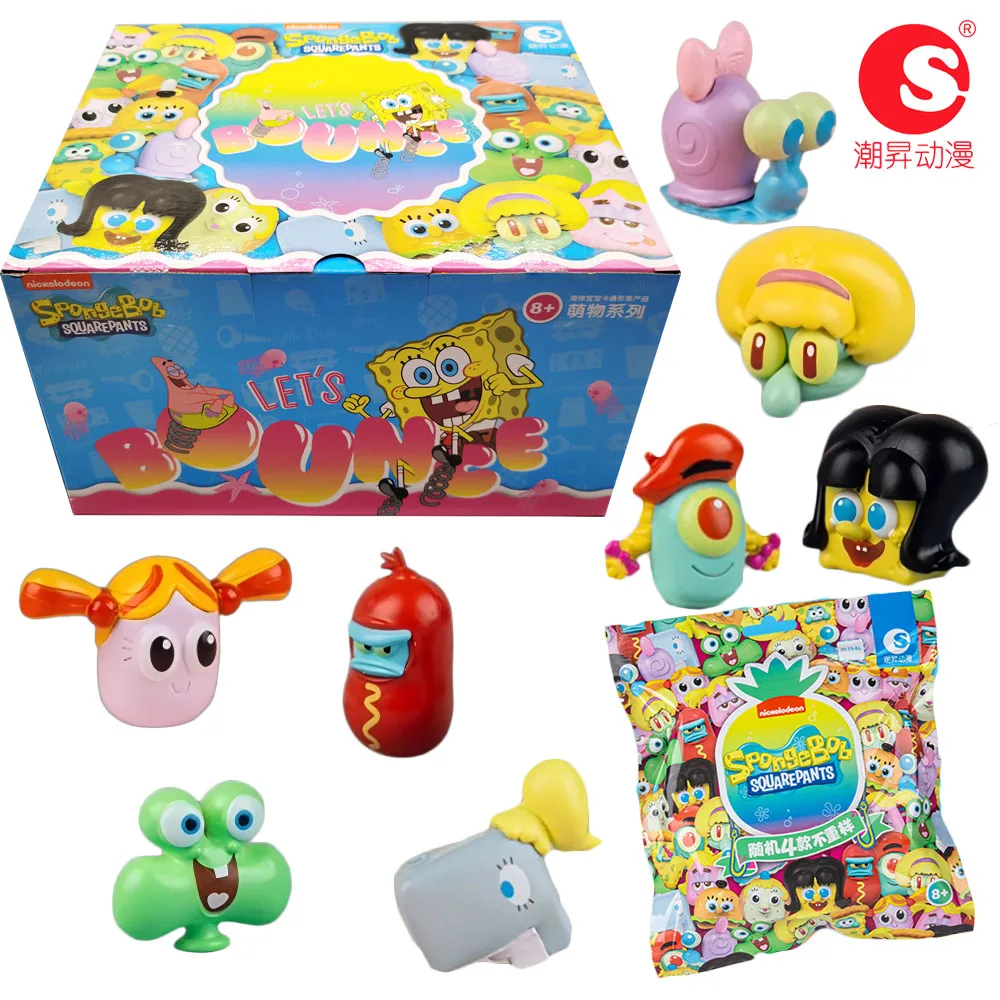 

Genuine SpongeBob SquarePants Cute Creatures Blind Box Cute Tabletop Model Decorations Perfect Birthday Presents for Young Fans
