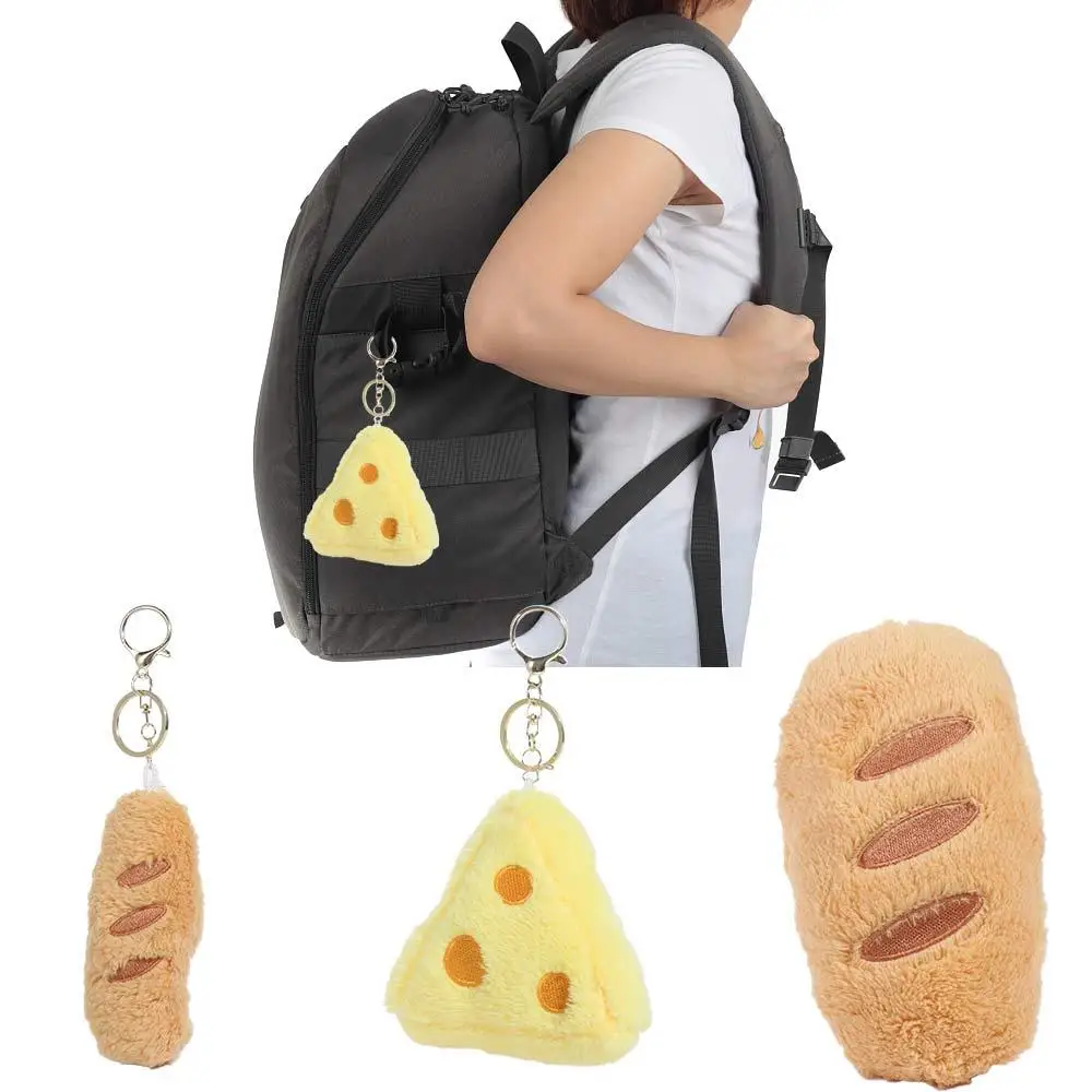 

ПП хлопок французский хлеб плюшевые игрушки ювелирные изделия брелок сыр мягкая кукла кулон коллекция пушистый мультяшный брелок с едой