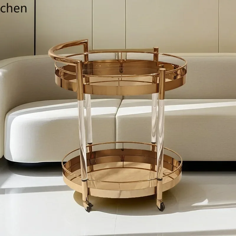 Dining Cart Hotel Restaurant Villa Beverage Cart Snack Two-Layer Multi-Functional Dining Cart