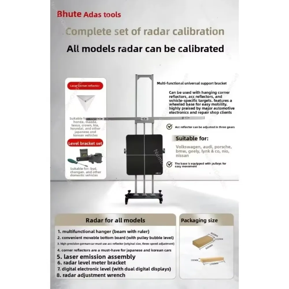 Universal ADAS Calibration Tool with ACC Level  Millimeter Wave Radar Calibrator  Complete Kit for 100% All Model ACC Radar