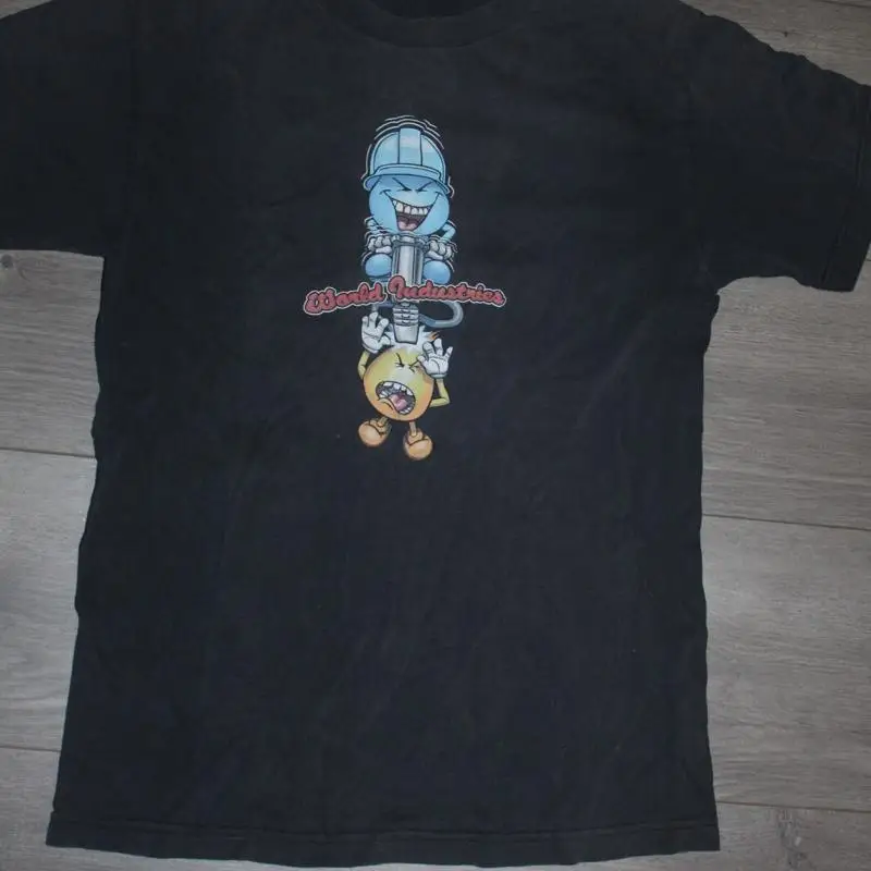 90s Vintage World Industries Wet Willy VS Flame boy T Shirt SZ Unknown