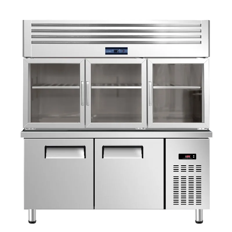CustomizedLarge Storage Fridge Wall Cabinet Kitchen Multiple Shelves Steel Black Finish