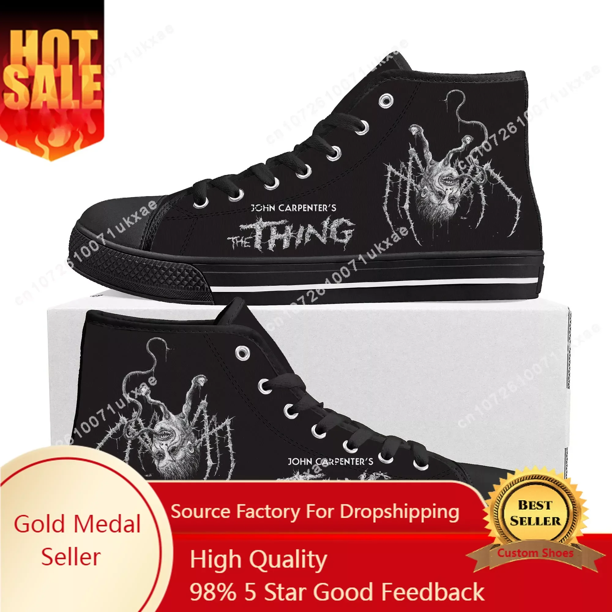 

The Thing 1982 High Top Sneakers Mens Womens Teenager High Quality RJ MacReady Canvas Sneaker couple Shoe Casual Custom Shoes