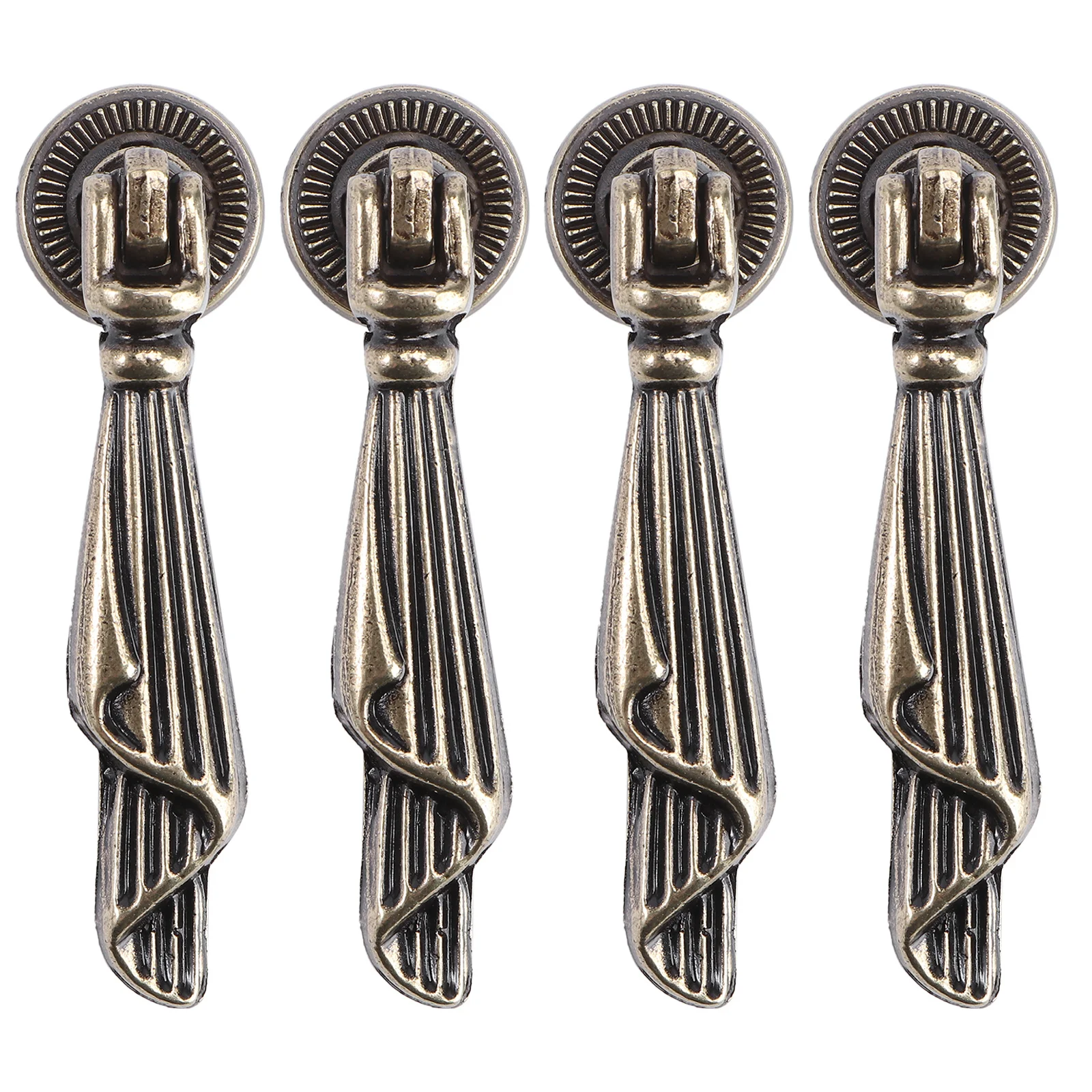 

4Pcs Retro Zinc Alloy Cabinet Pull Ring Durable Door Handle Furniture Accessory Decorative Knob for Kitchen Drawer Wardrobe