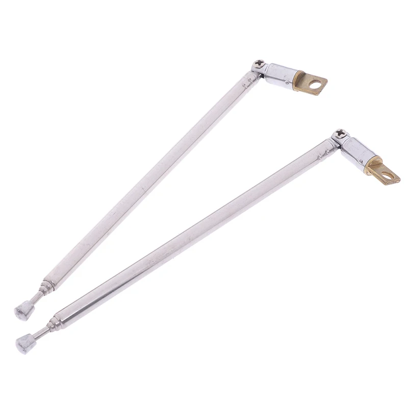 1/2pcs 37cm 4 Section Telescopic Stainless Steel AM FM Radio Universal Antenna