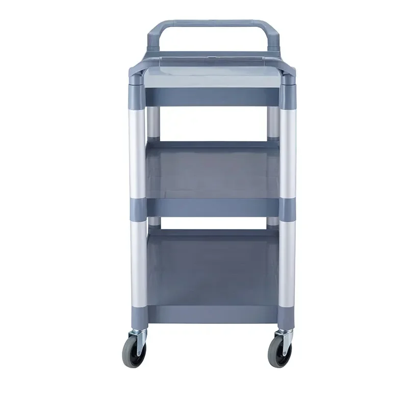 Commercial 3-Tier Plastic ServiceTrolley for Hotels and Restaurants Bus Service Equipment Functional Carts