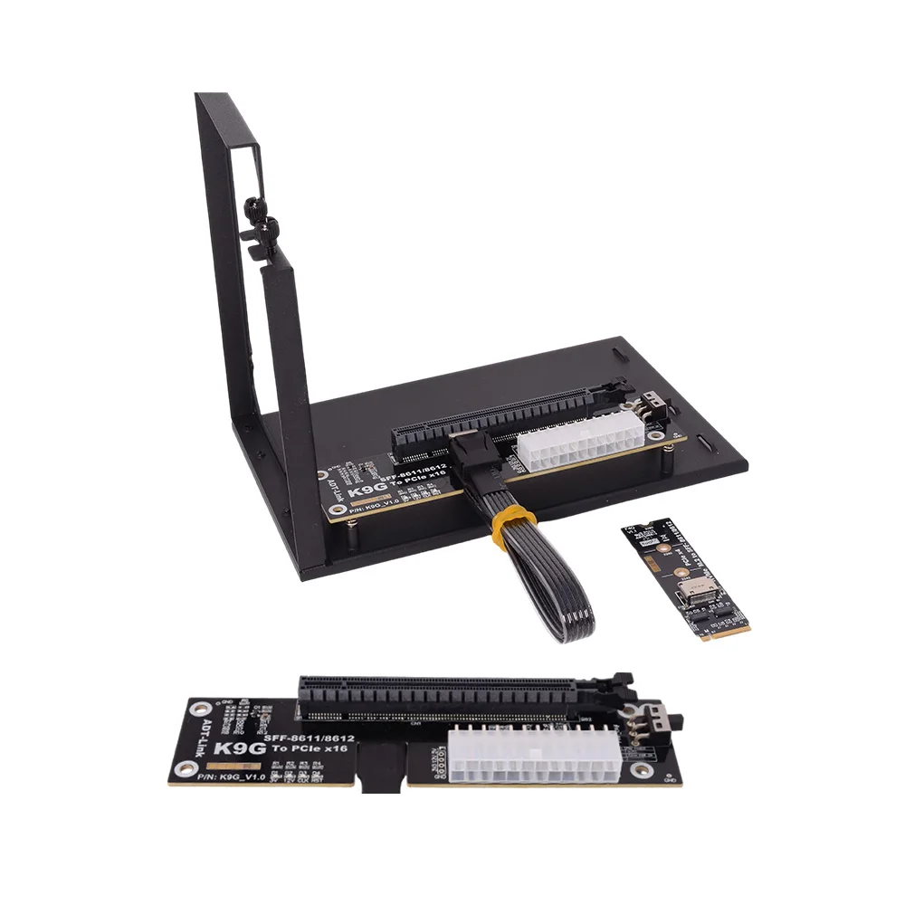Oculink EGPU PCIe 5.0 X4 128Gbps for Laptop External Graphics Card GPU Dock Notebook GEN5 M.2 NVMe to PCIe X16 SFF-8611 ATX