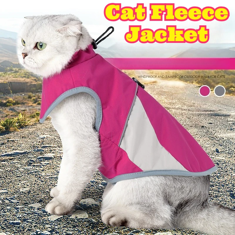 

Cat Waterproof Windproof Outdoor Vest Summer Traction Loop Lightweight Breathable Pet Jacket Walking Apparel Soft Coat Outdoor