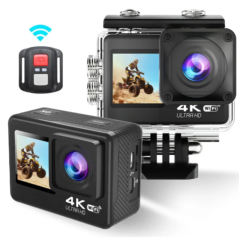 4K 30Fps 20Mp Wifi Action Camera Automatic Sport Camera 4K Action Camera With Chin Mount