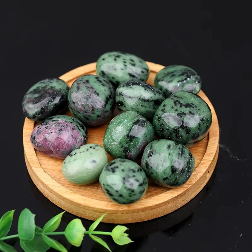 Natural Ruby Zoisite Rolling Stone Healing Crystal And Gem Raw Stones Healing Crystals - Perfect Meditation Gift For Reiki