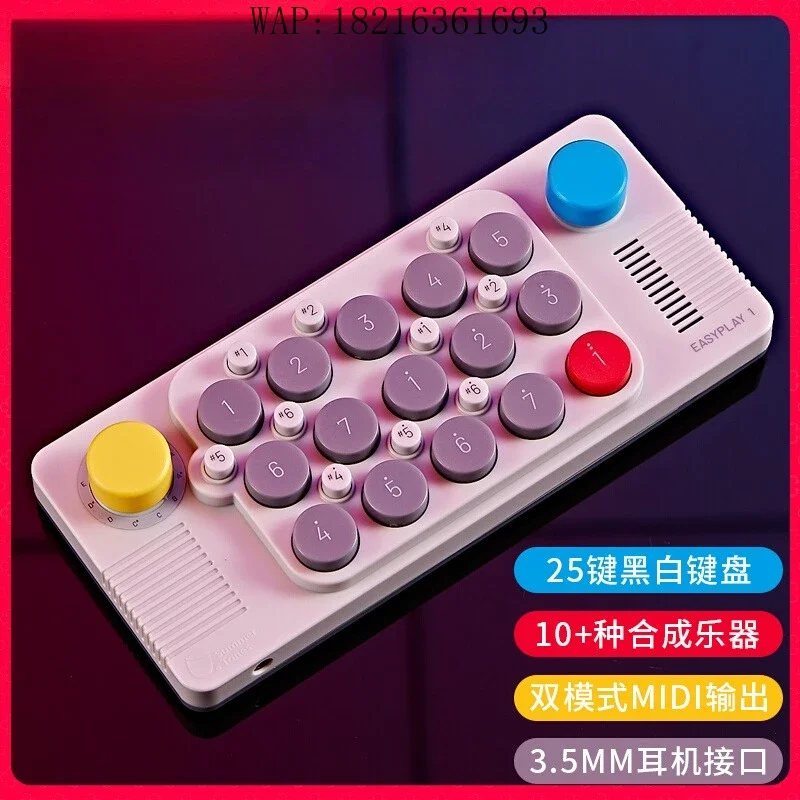 Taschen-Musiktastatur Mini Tragbares Elektronisches Klavier Lerngerät Arranger MIDI