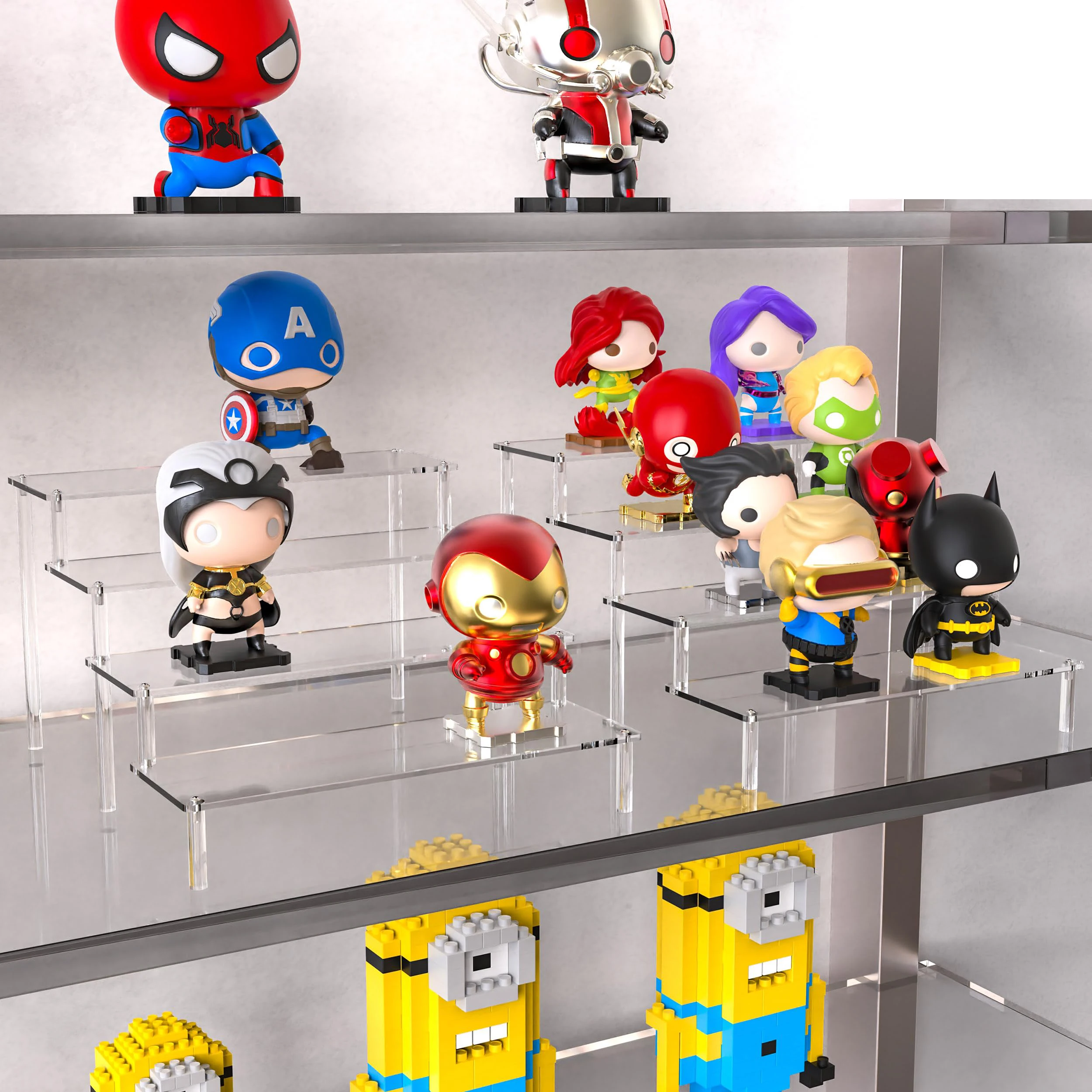 Acrylic Ladder Rack 1-5 Layer Ladder-Shaped Rack Blind Box Dessert Cake Storage Display Rack Perfume Jewelry Riser Display Rack