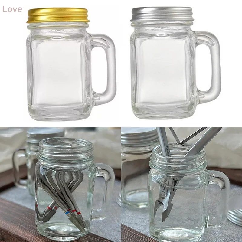 كريستال زجاج مسمار الفن الكؤوس غسل فرشاة الحاويات الاكريليك مسحوق طبق سائل صغير صالون حامل مانيكير اكسسوارات أداة #4