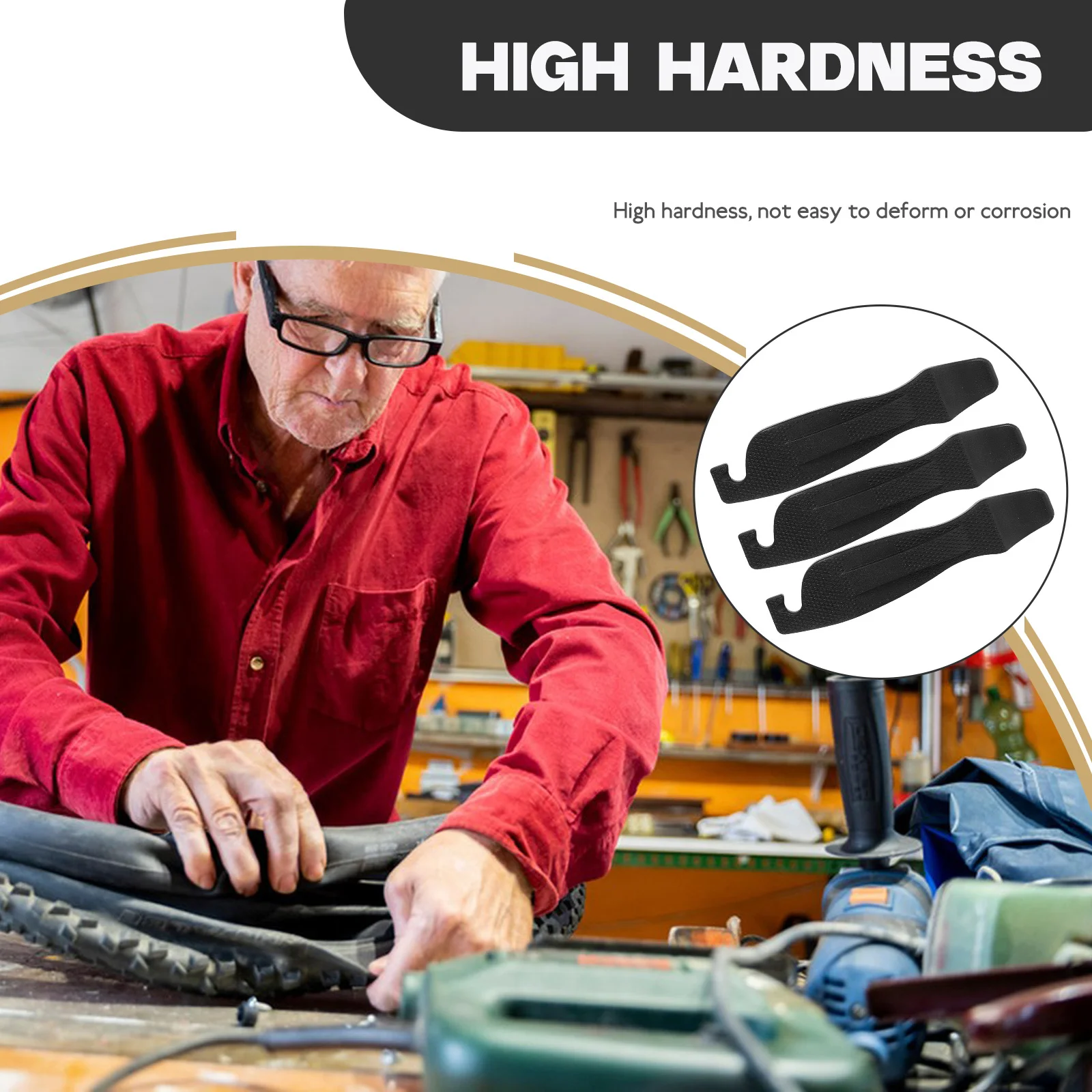 3pcs Bike Tire Levers Durable Lightweight Non-Slip Handle For Mountain Road Bikes Repairing Tool Cycling Maintenance