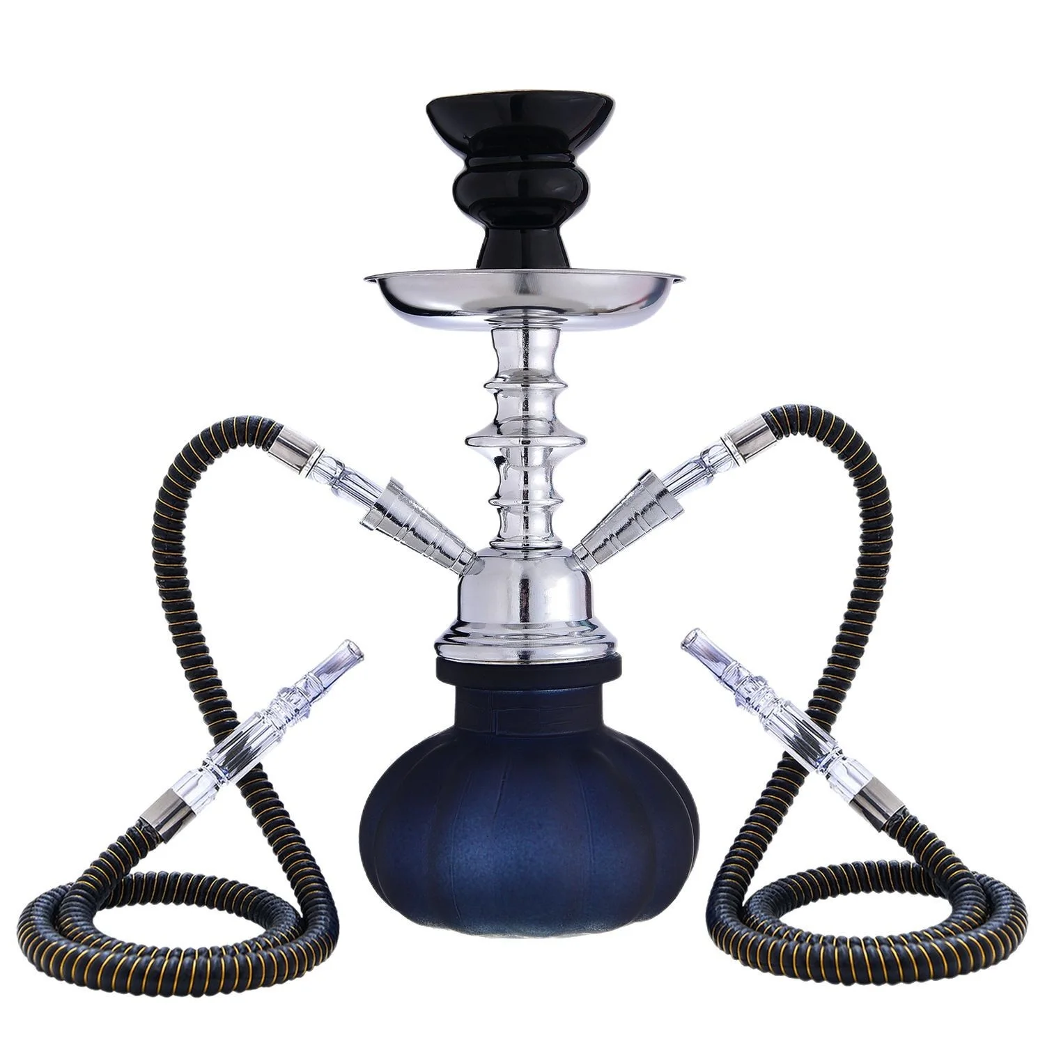 

Small double-barreled glass hookah set - exquisite design, a must-have for home or party