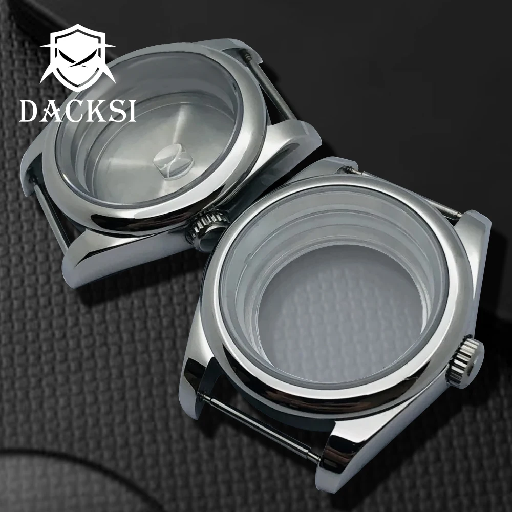 DACKSI casing kaca safir poles baja tahan karat 36mm / 39mm cocok NH35a NH36 NH34 ETA2824 2836 Movement DG2813 3804 gerakan