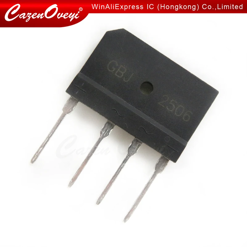 10pcs/lot GBJ2506 2506 25A 600V ZIP-4 In Stock