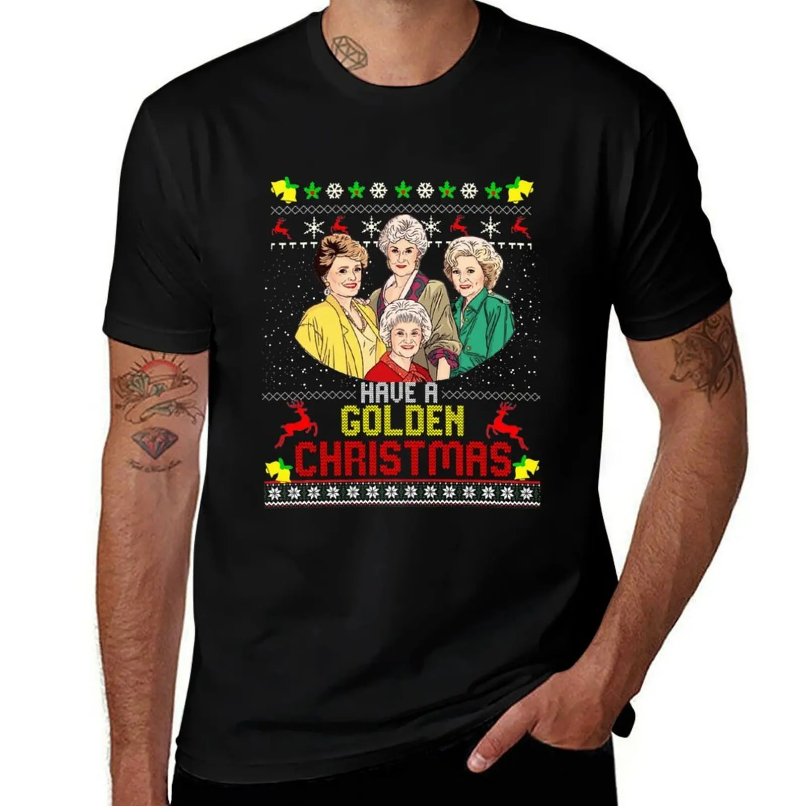 

The Golden Girls Christmas Ugly, funny Golden Christmas may your christmas be golden T-Shirt man graphic t shirt T-Shirt