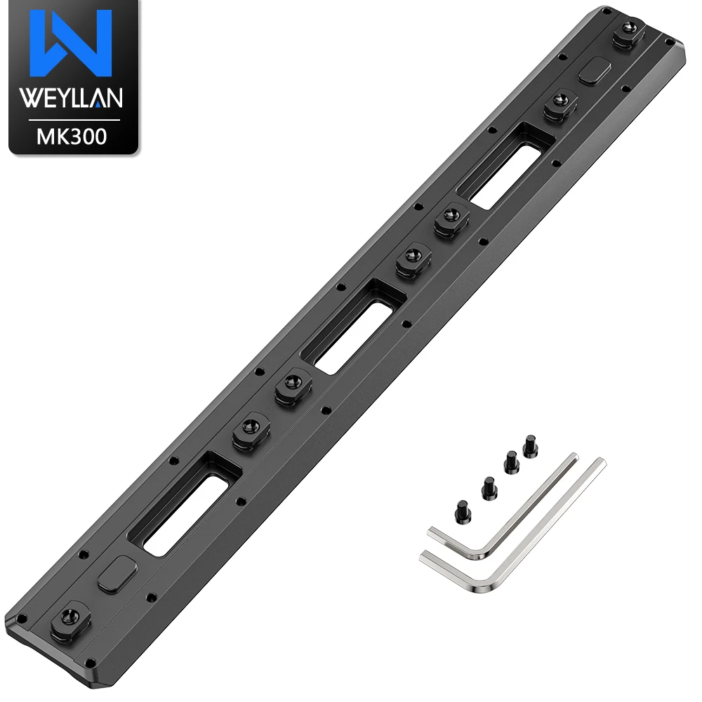 weyllan-mk300-mlok-arcaレールアダプター-クイックリリースプレート-m-lokシステム用-7-tナット-3-m-lokスロット-arca-rrs三脚-バイポッドマウント用