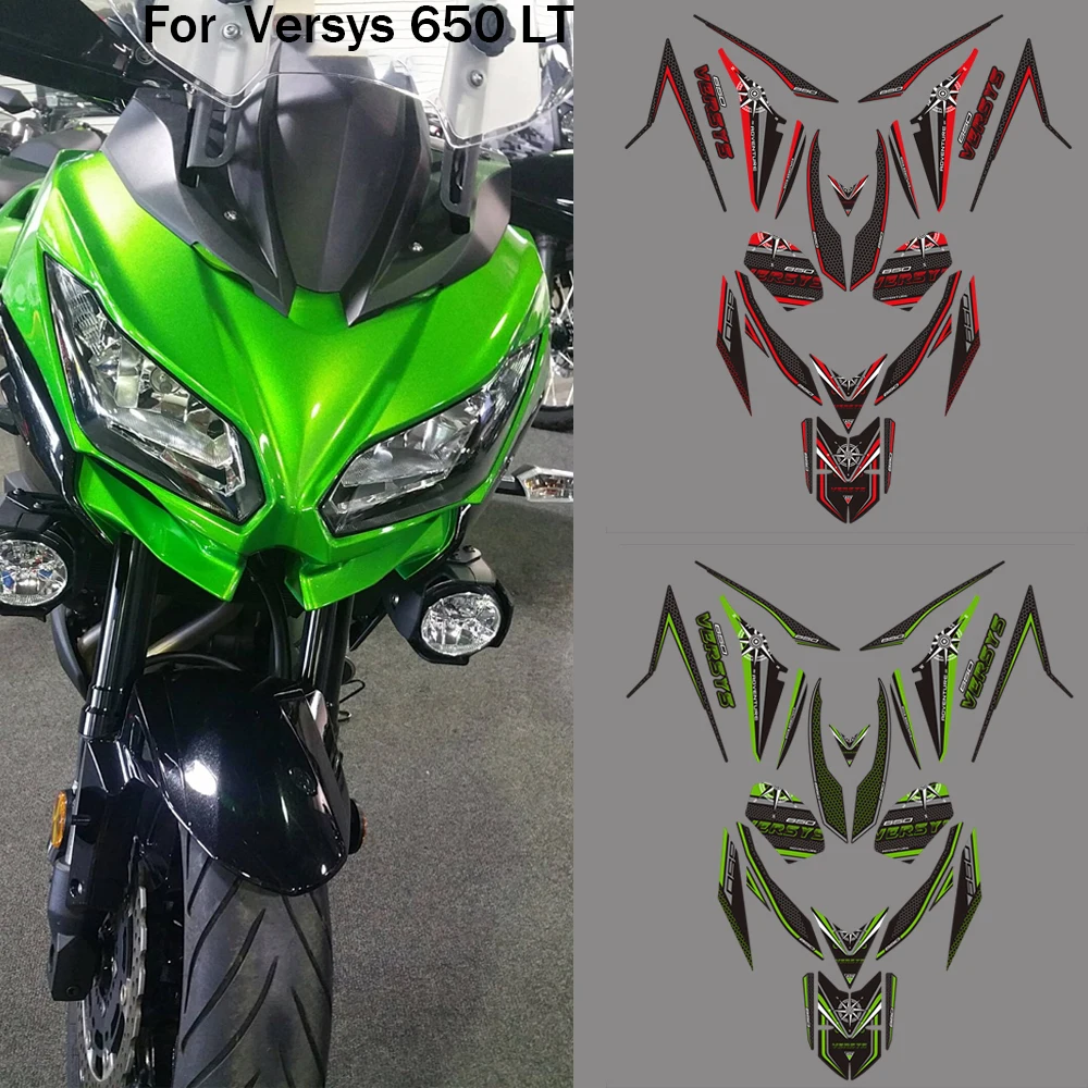 

Motorcycle Tank Pad Stickers Decals Protective Windshield Windscreen Wind Deflector Touring For Kawasaki Versys 650 LT